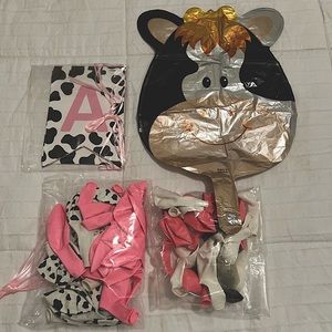 Cow themed birthday supplies